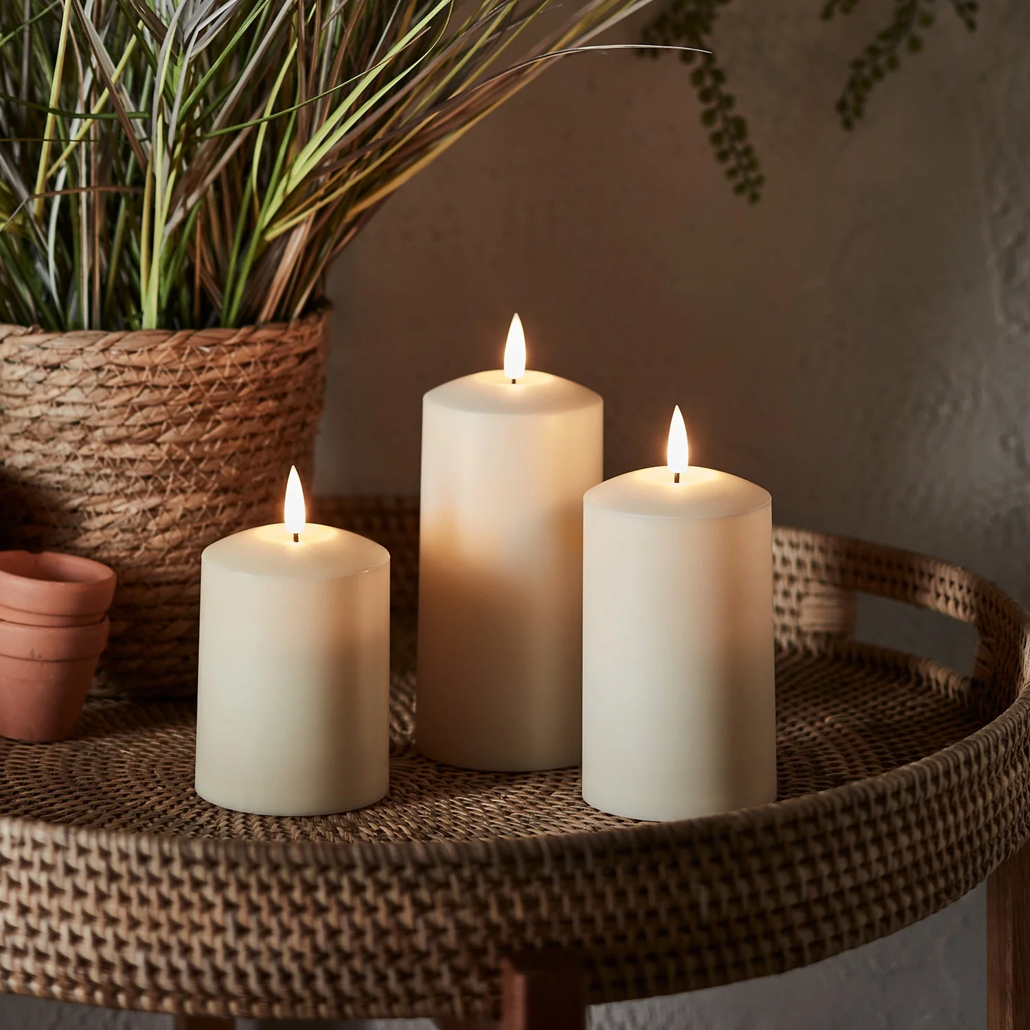 TruGlow® Waterproof Outdoor Candle Trio With Remote Control - Image 7