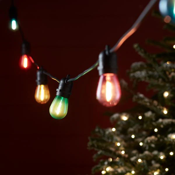 Ultimate Connect 10m 20 Multi Coloured Festoon Lights Black Cable - Image 2